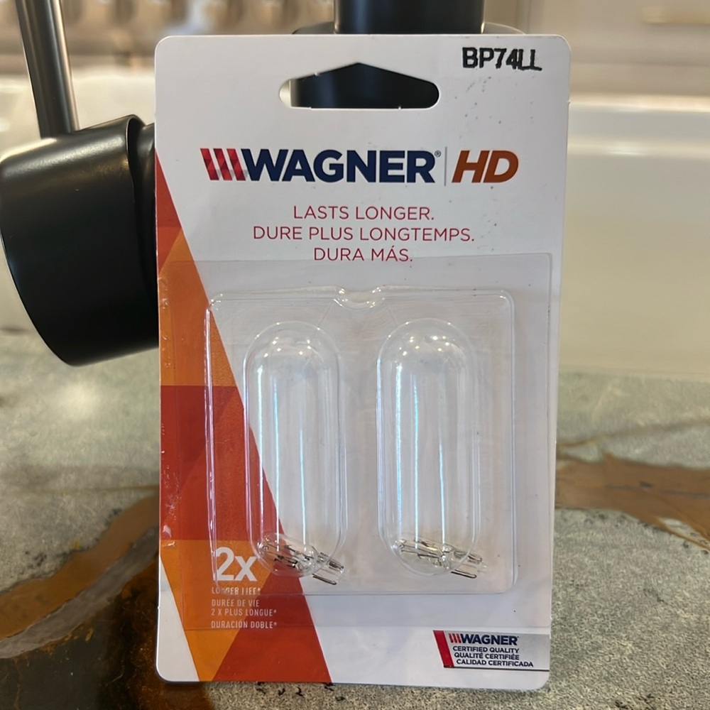 WAGNER HD premium, miniature lamp, long life twin BP74LL  bp74ll automotive bulb